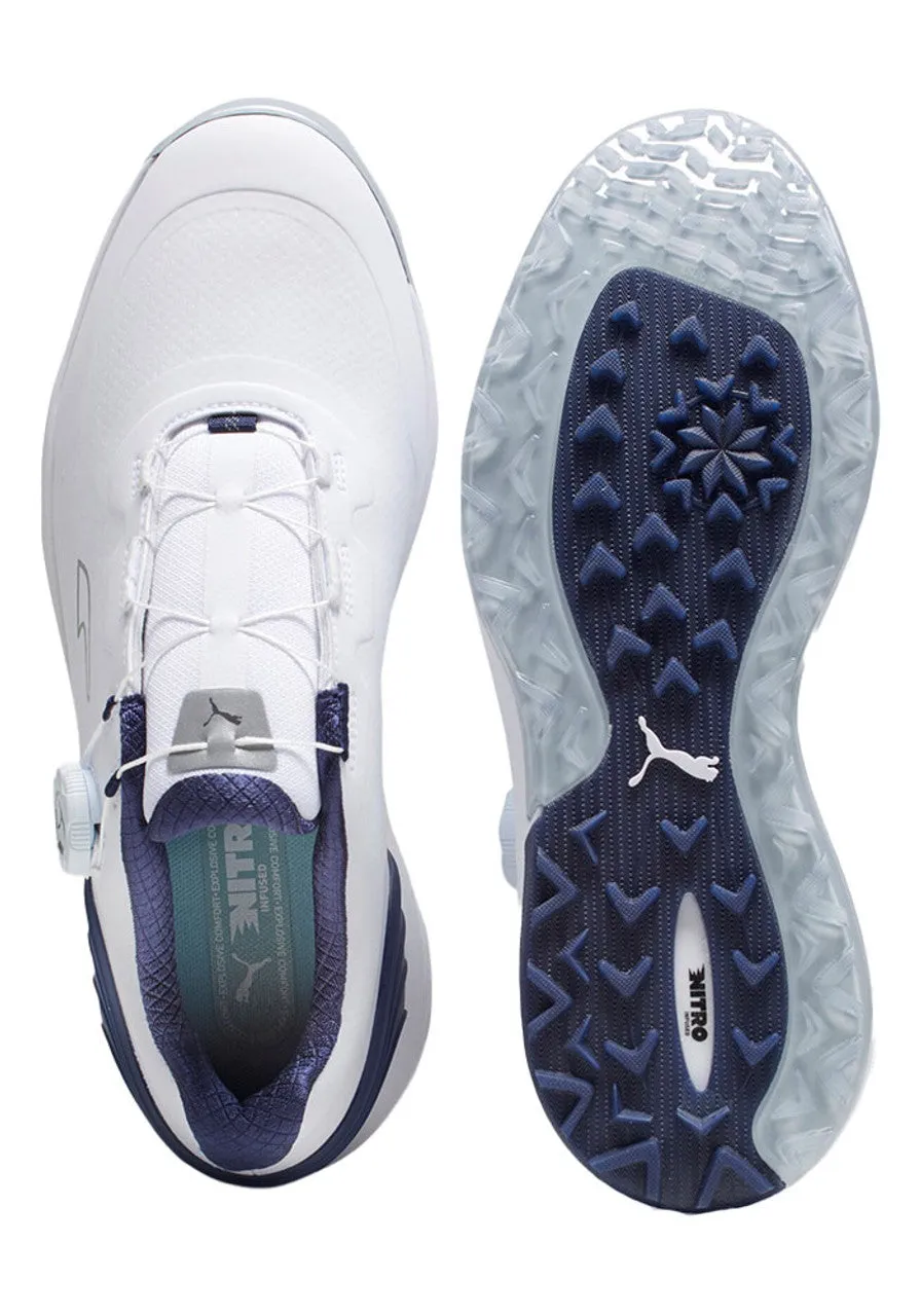 2023 PUMA MENS ALPHACT NITRO DISC - WHITE / NAVY