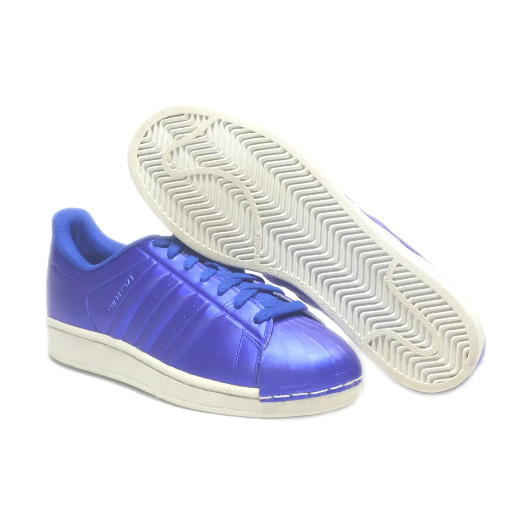 Adidas Superstar Low-Top Sneakers Fabric Blue Colour For Men