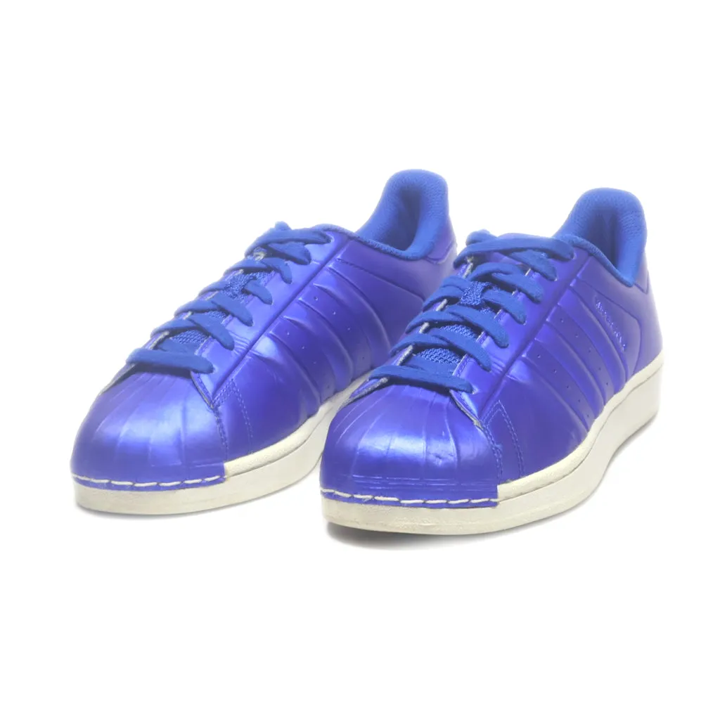 Adidas Superstar Low-Top Sneakers Fabric Blue Colour For Men