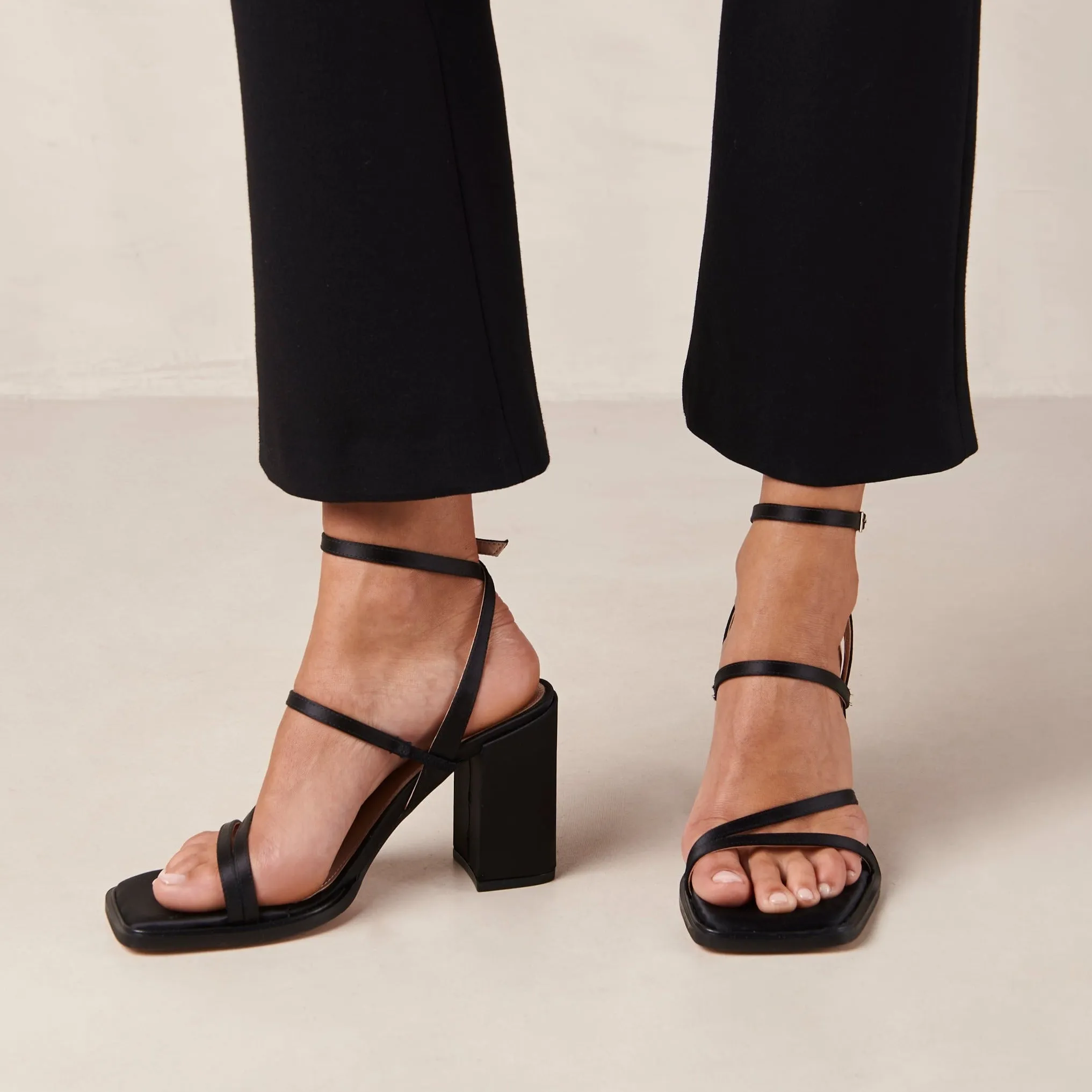 Alexa Silky Sandals - Black