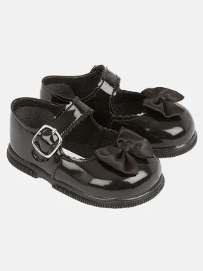 Baypods Girls Hard Soled Shoe with Bow-Black