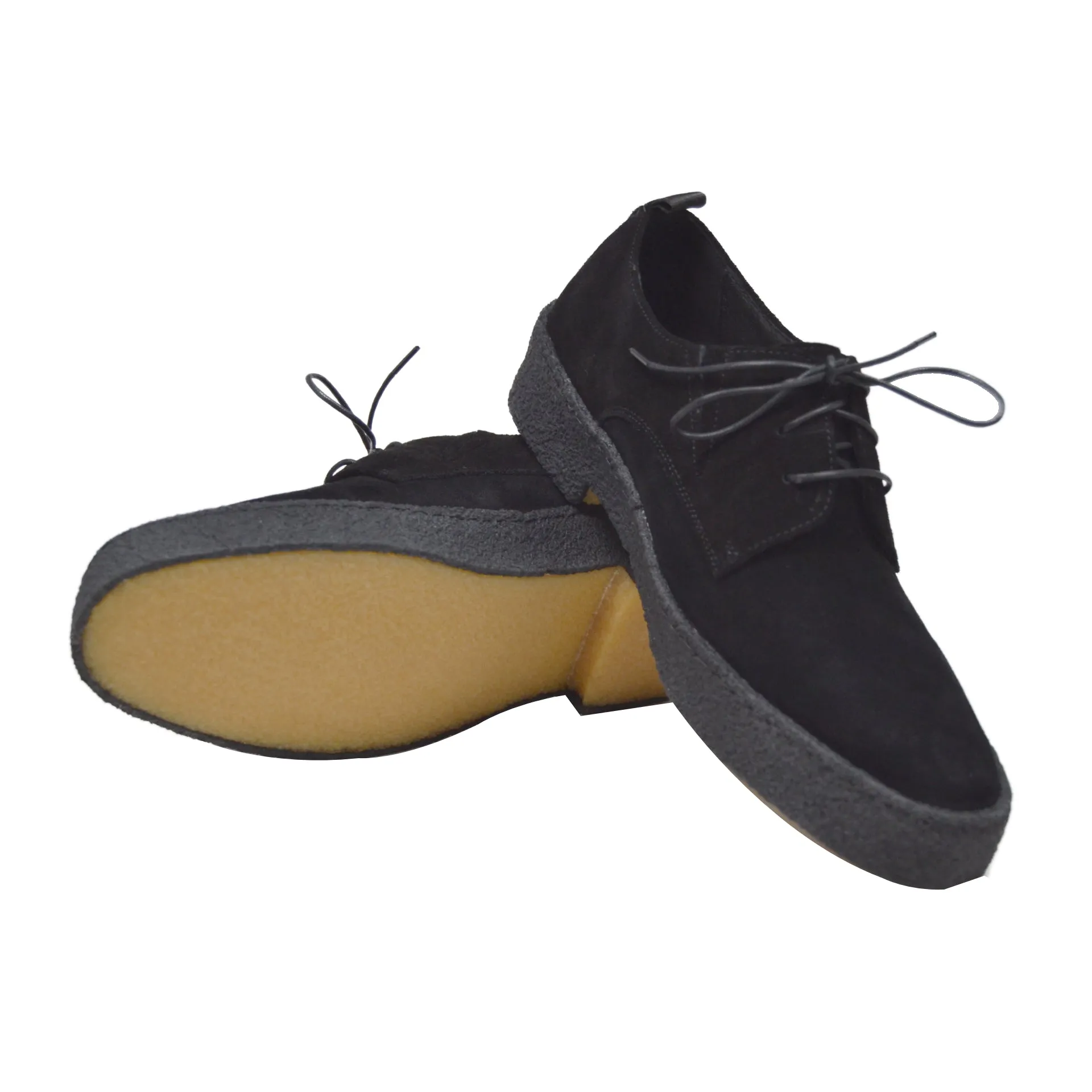 British Walkers Playboy Original Low Top Men's Black Suede with Crepe Sole