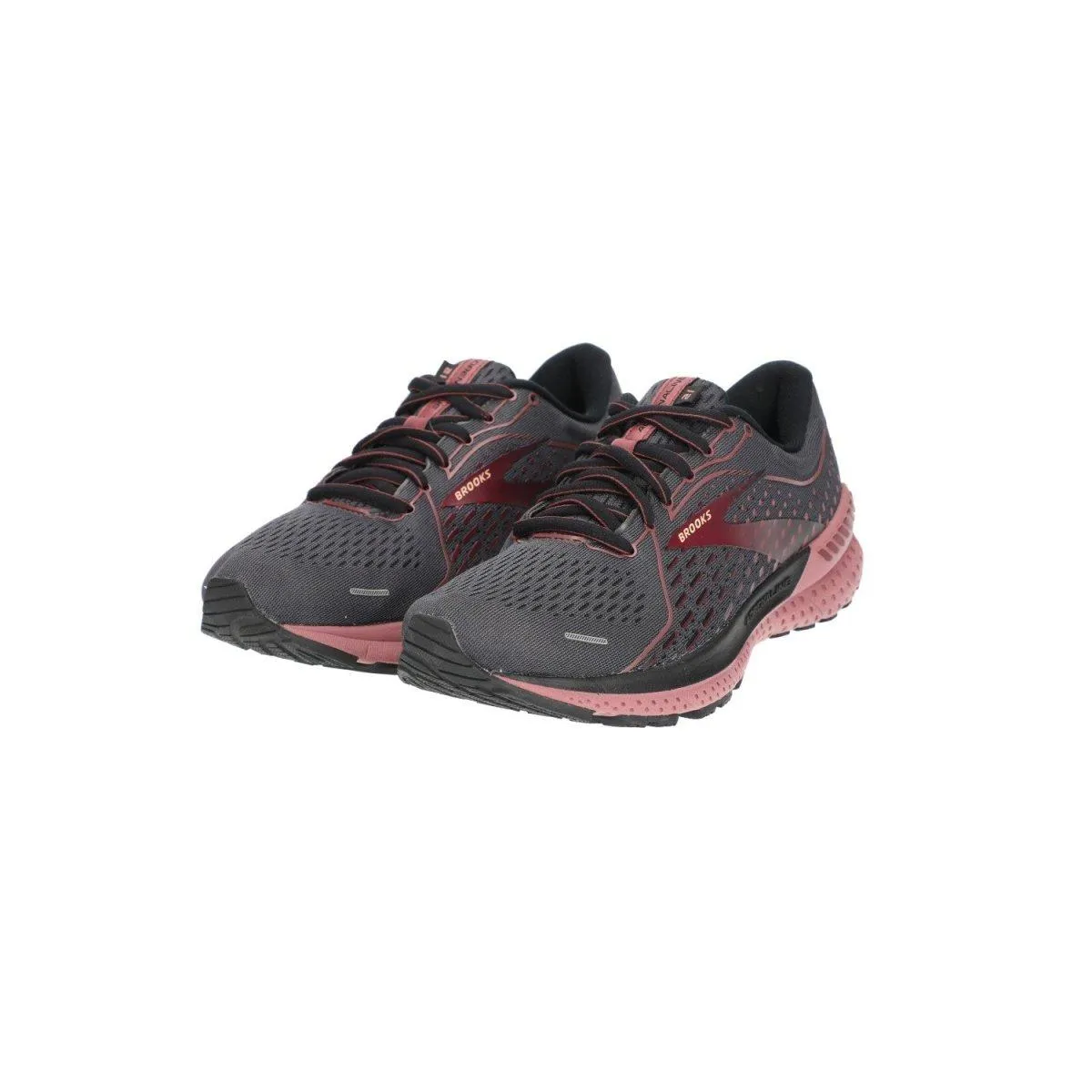 Brooks Adrenaline Gts 21 Running Sport Shoes Fabric Black Colour For Women