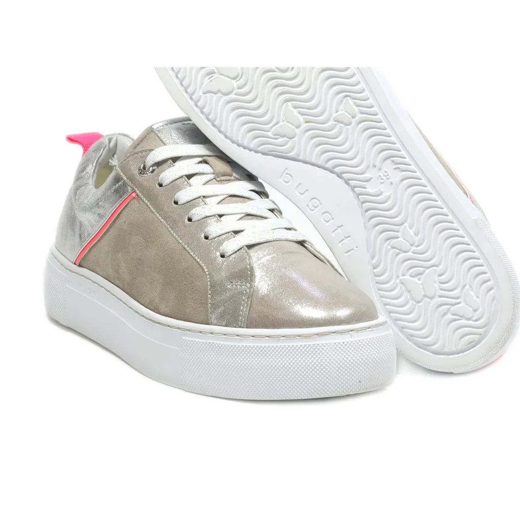 Bugatti Low-Top Sneakers Leather Silver Colour For Women