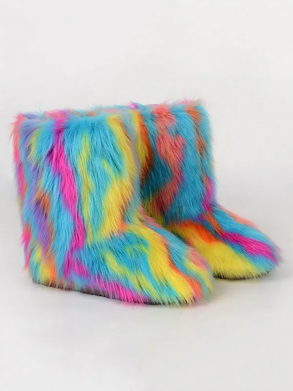 Contrast Color Keep Warm Boots