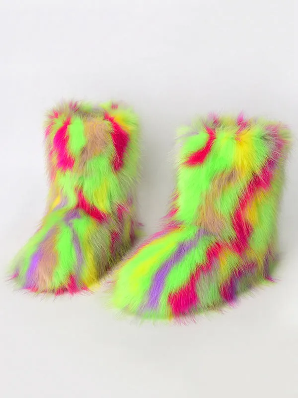 Contrast Color Keep Warm Boots