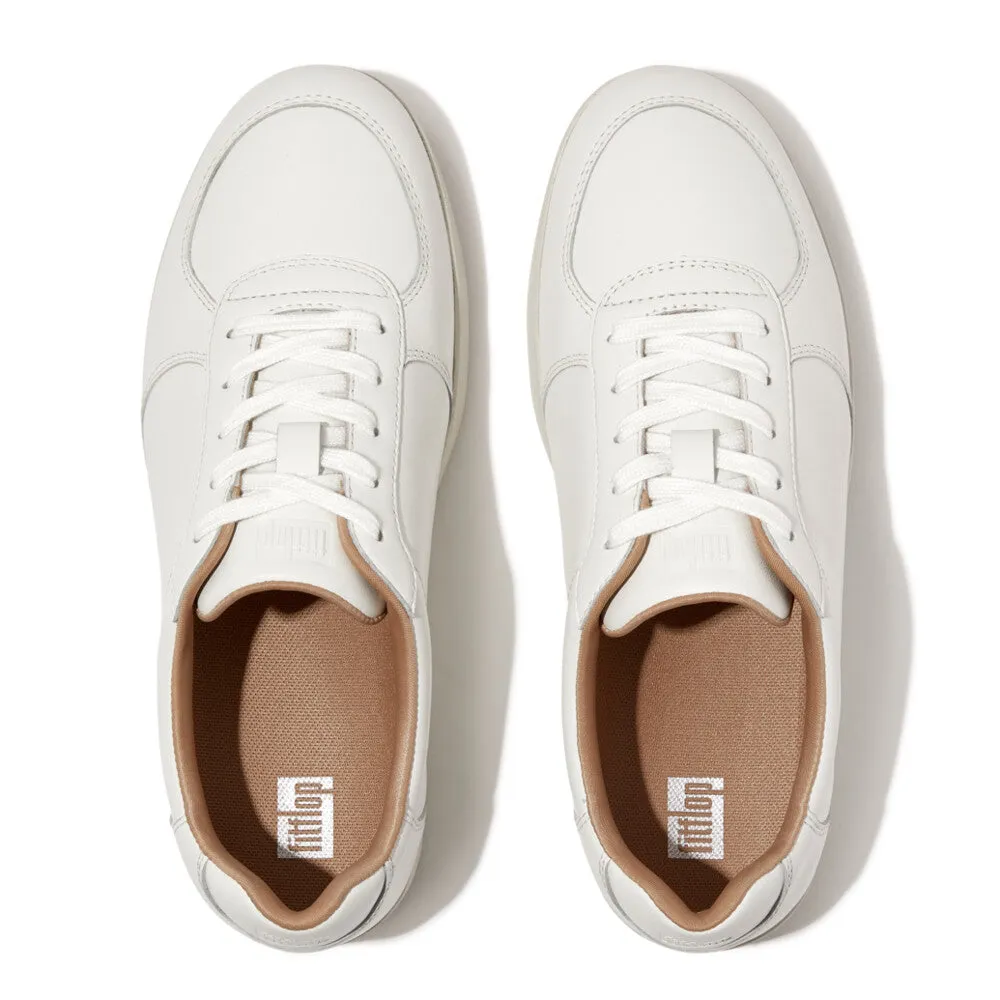 FitFlop Rally Leather Panel Sneakers White