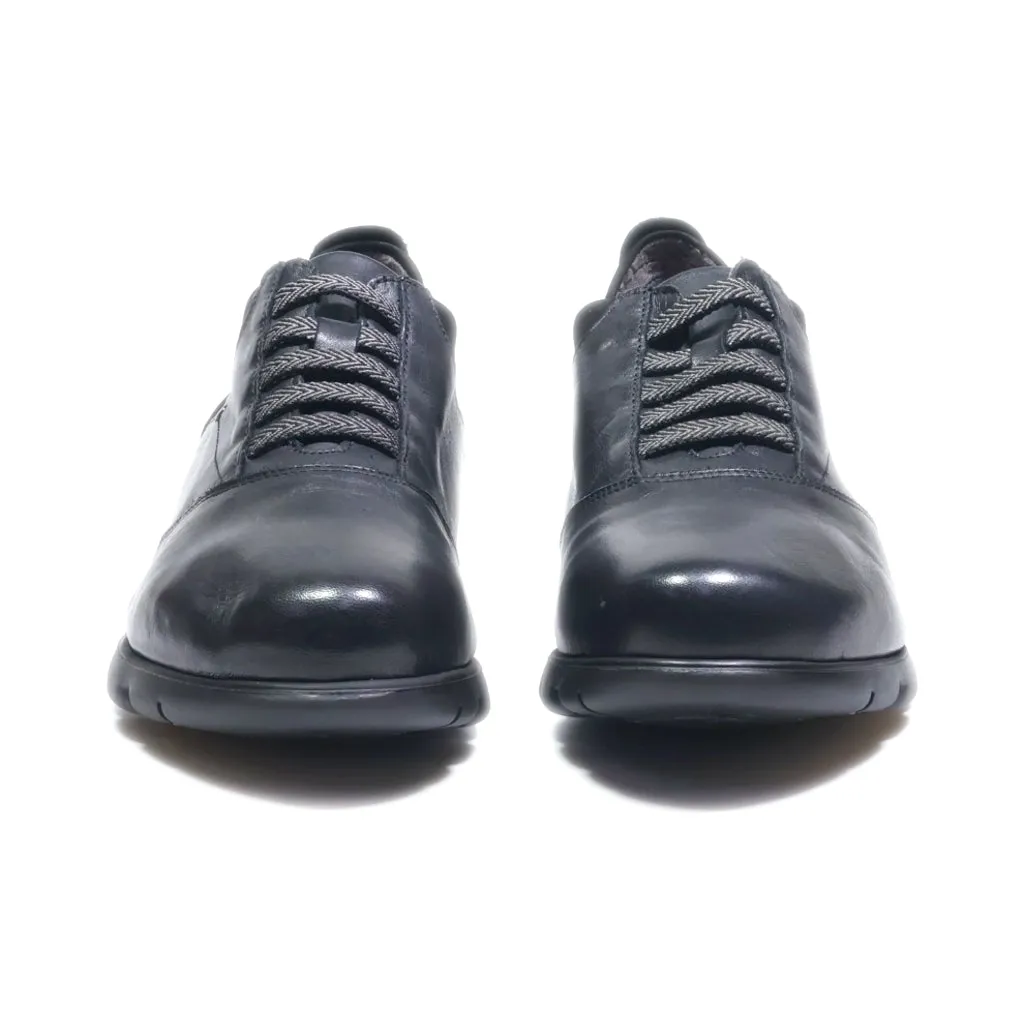 Fluchos Lace Ups Leather Black Colour For Women