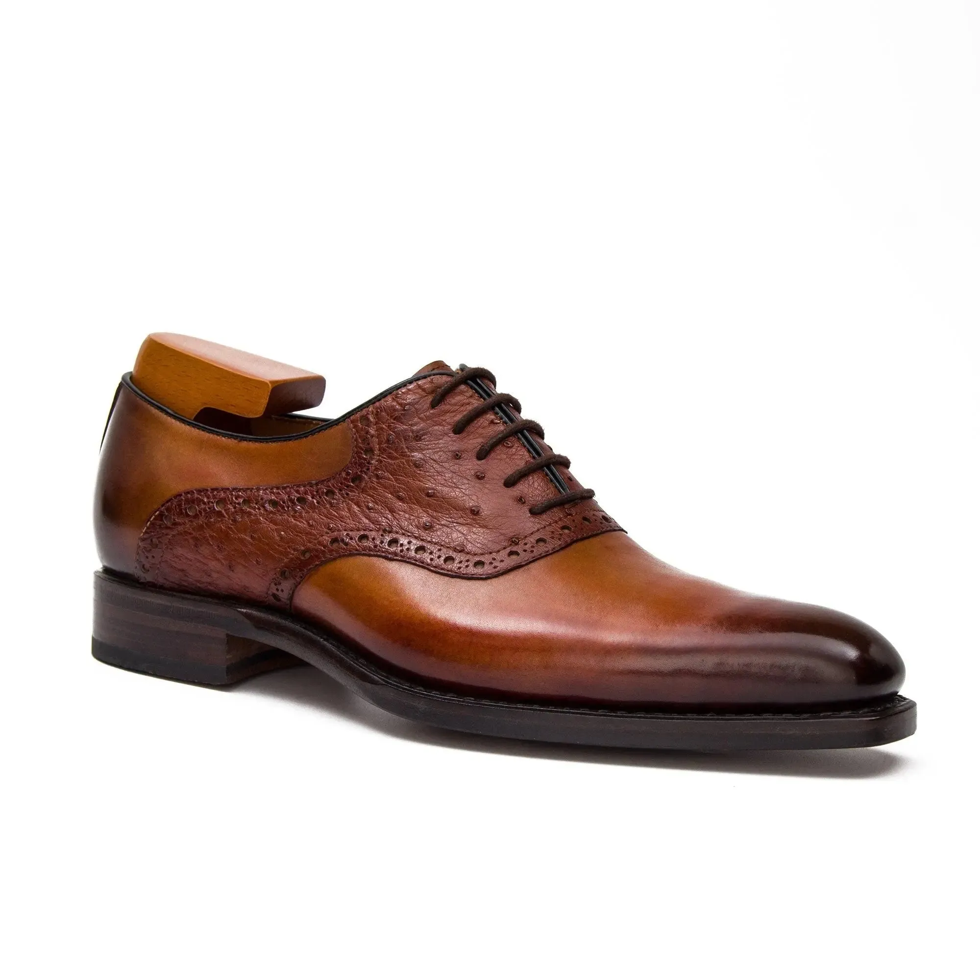 Goodyear Welted Oxford Shoes ostrich