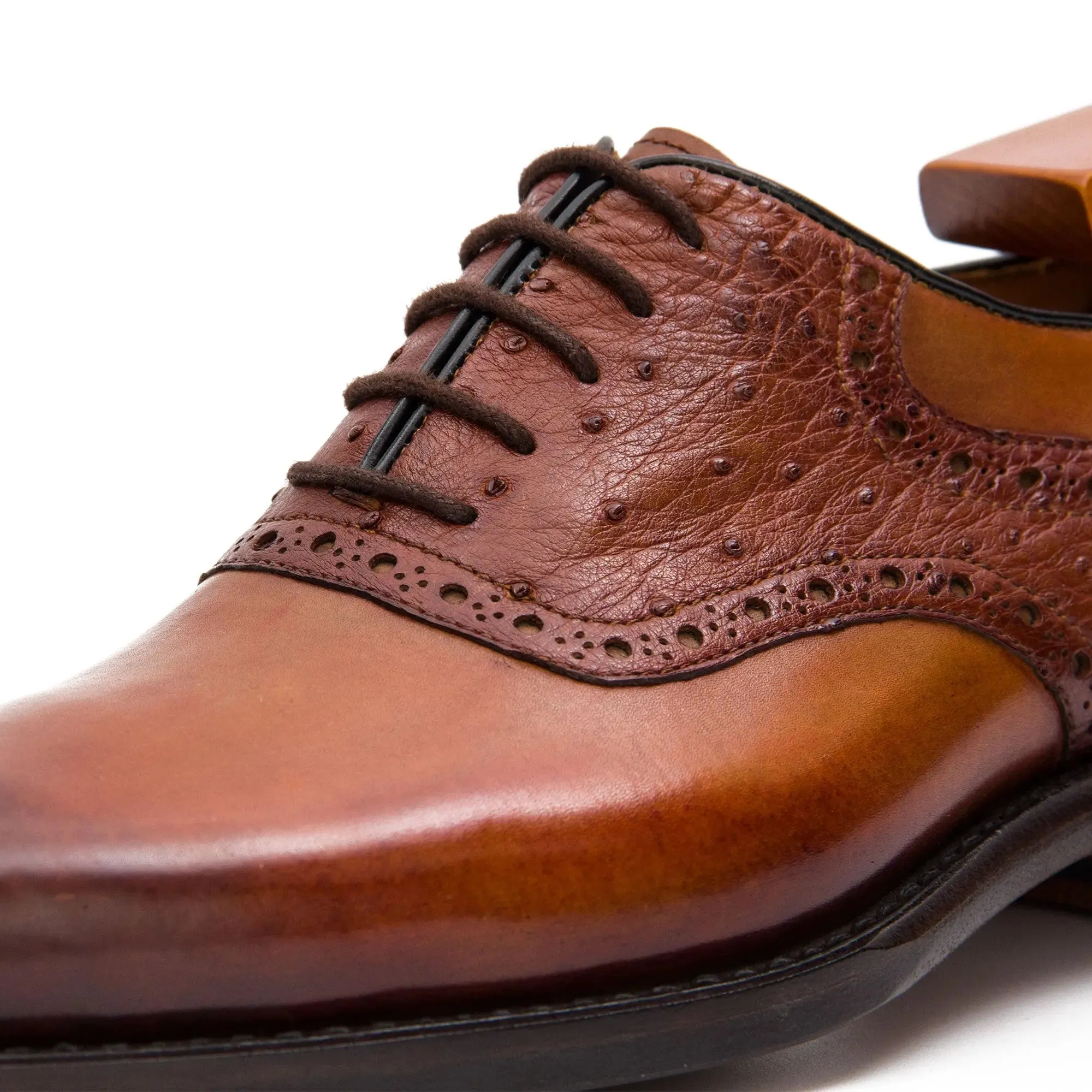 Goodyear Welted Oxford Shoes ostrich