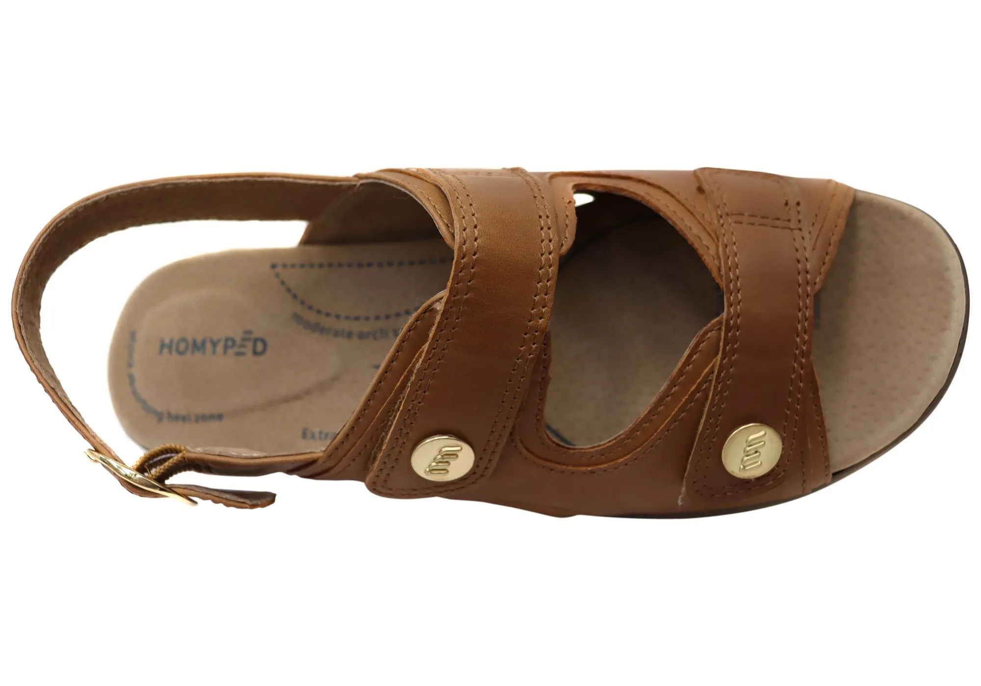 Homyped Waverley Womens Supportive Comfort Leather Wide Fit Sandals