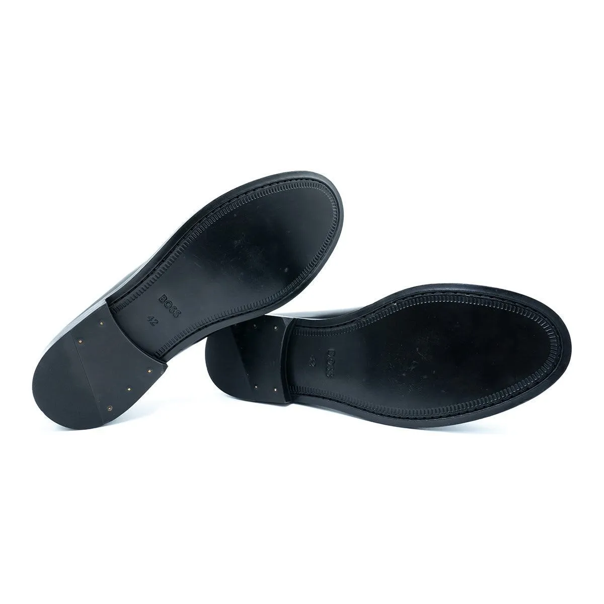 Hugo Boss Nethan On Formal Slip Ons Leather Black Colour For Men