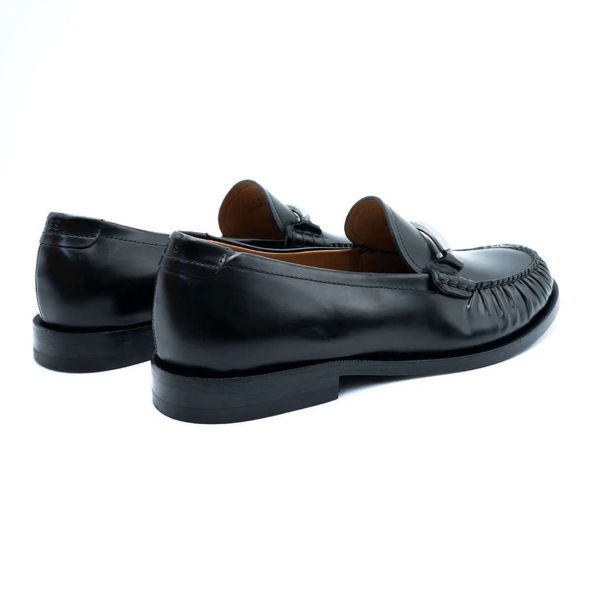 Hugo Boss Nethan On Formal Slip Ons Leather Black Colour For Men