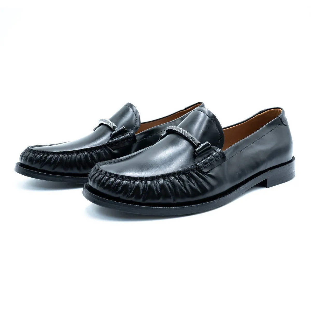 Hugo Boss Nethan On Formal Slip Ons Leather Black Colour For Men