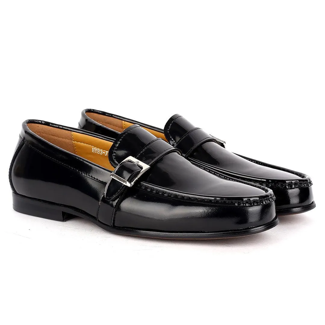 J.M Weston Superlative Glossy With Belt Design  Loafers Shoe