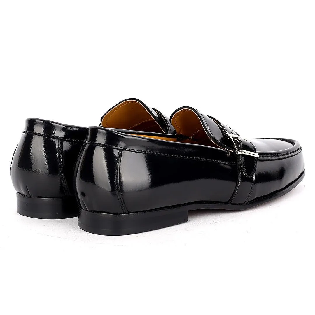 J.M Weston Superlative Glossy With Belt Design  Loafers Shoe