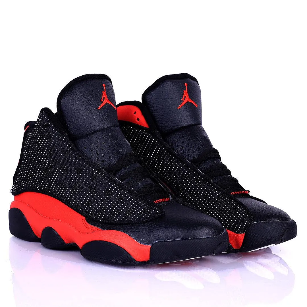 Jord Black With Red Classic Retro Basketball sneakers