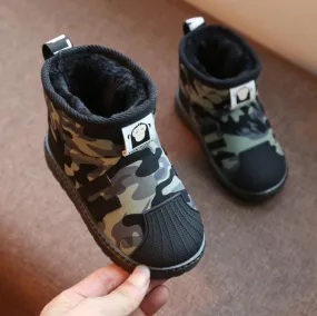 Kids Winter Brand Snow Boots Plush Warm Ankle Martin Baby Sport Shoes