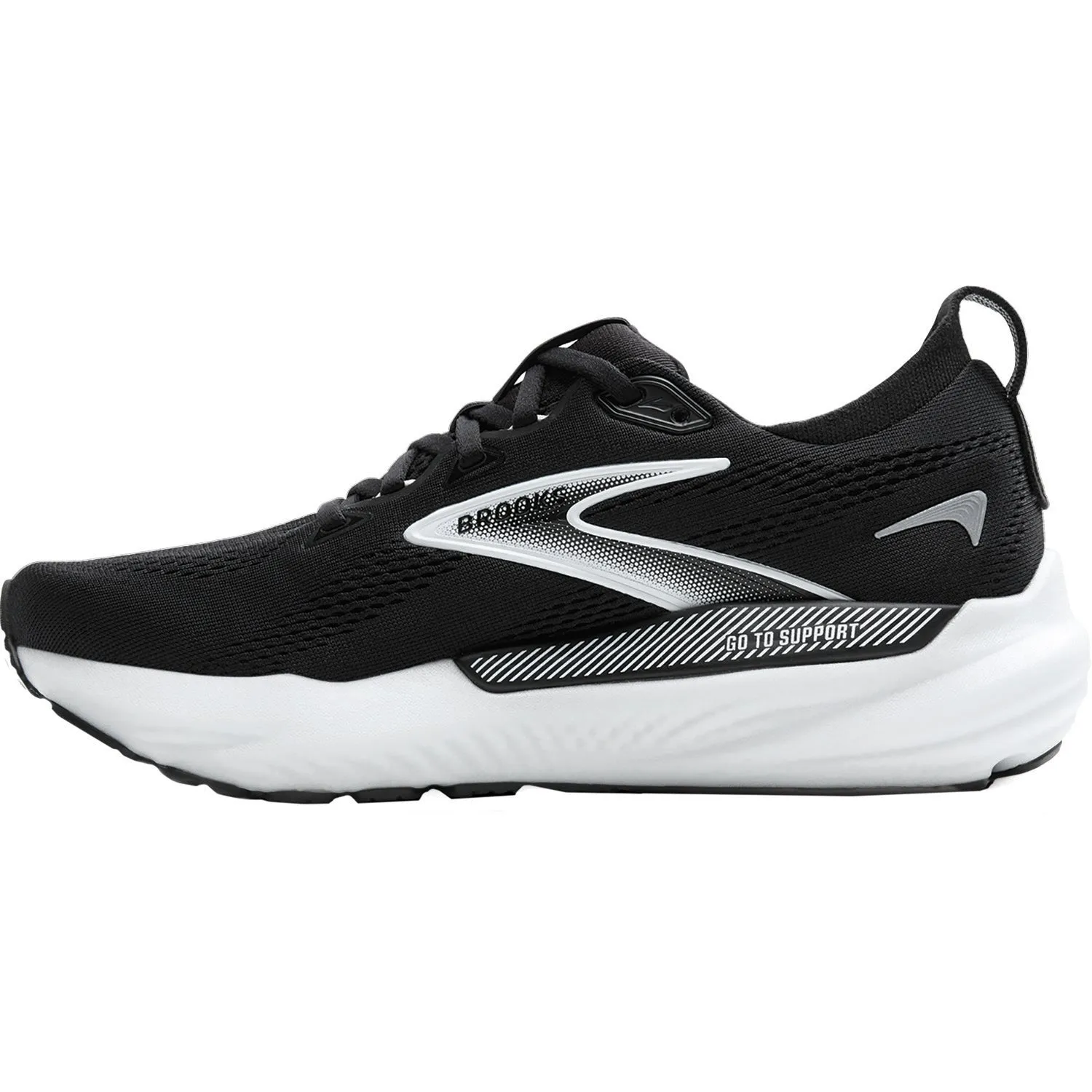 Men's Brooks Glycerin Gts 22 Black/Grey/White Mesh