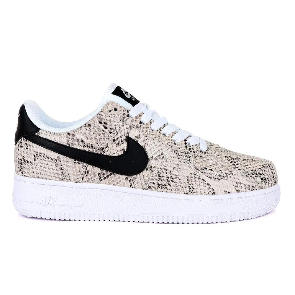 NK Air Force 1 Biege Animal Skin Sneaker