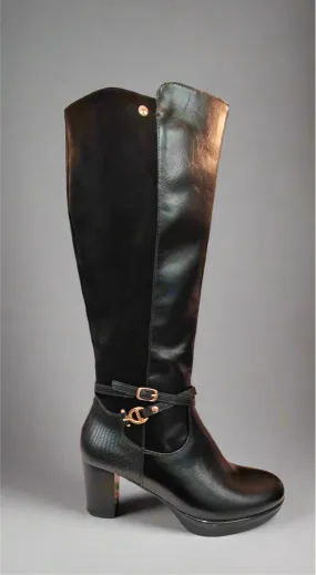 Patrizio Como Ladies Black Boots High Heel Vendome sale