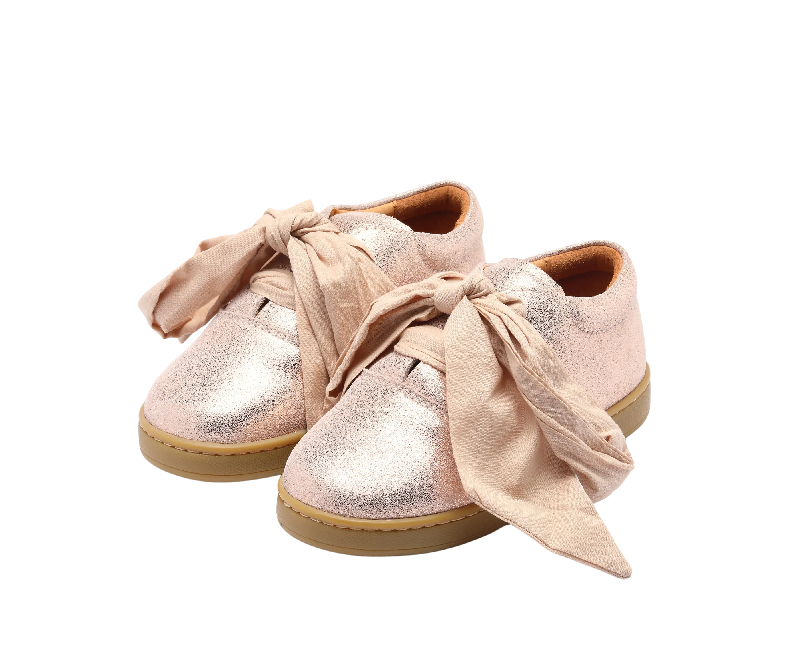 Qemilia Organza Sneakers | Powder Metallic Leather