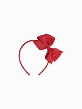 Red Big Bow Girl Headband