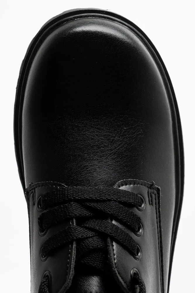 Rugged Leather Mens Shoes Black