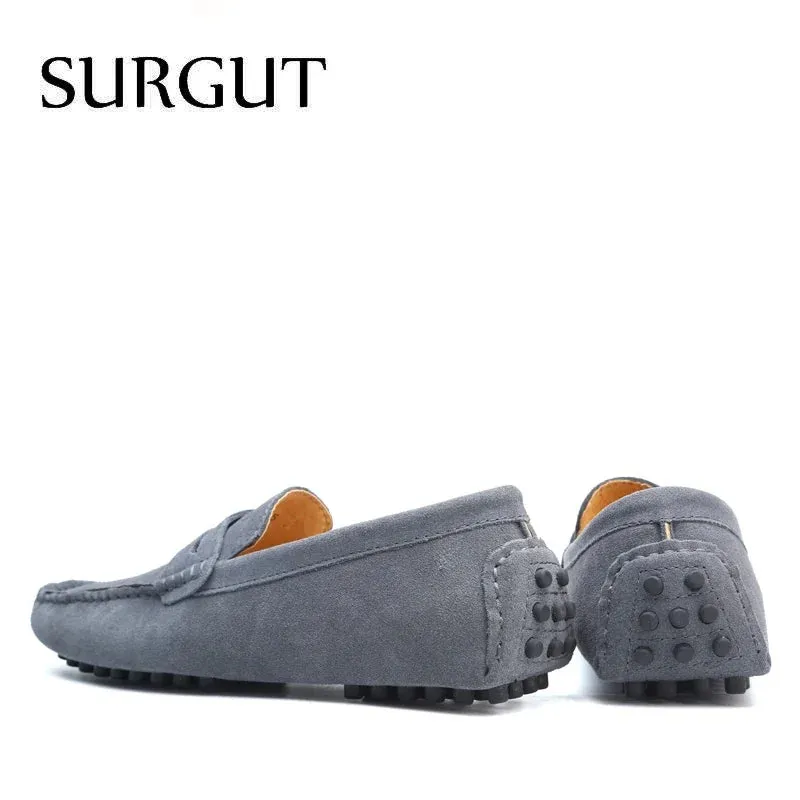 SURGUT Soft Leather Moccasin Loafers