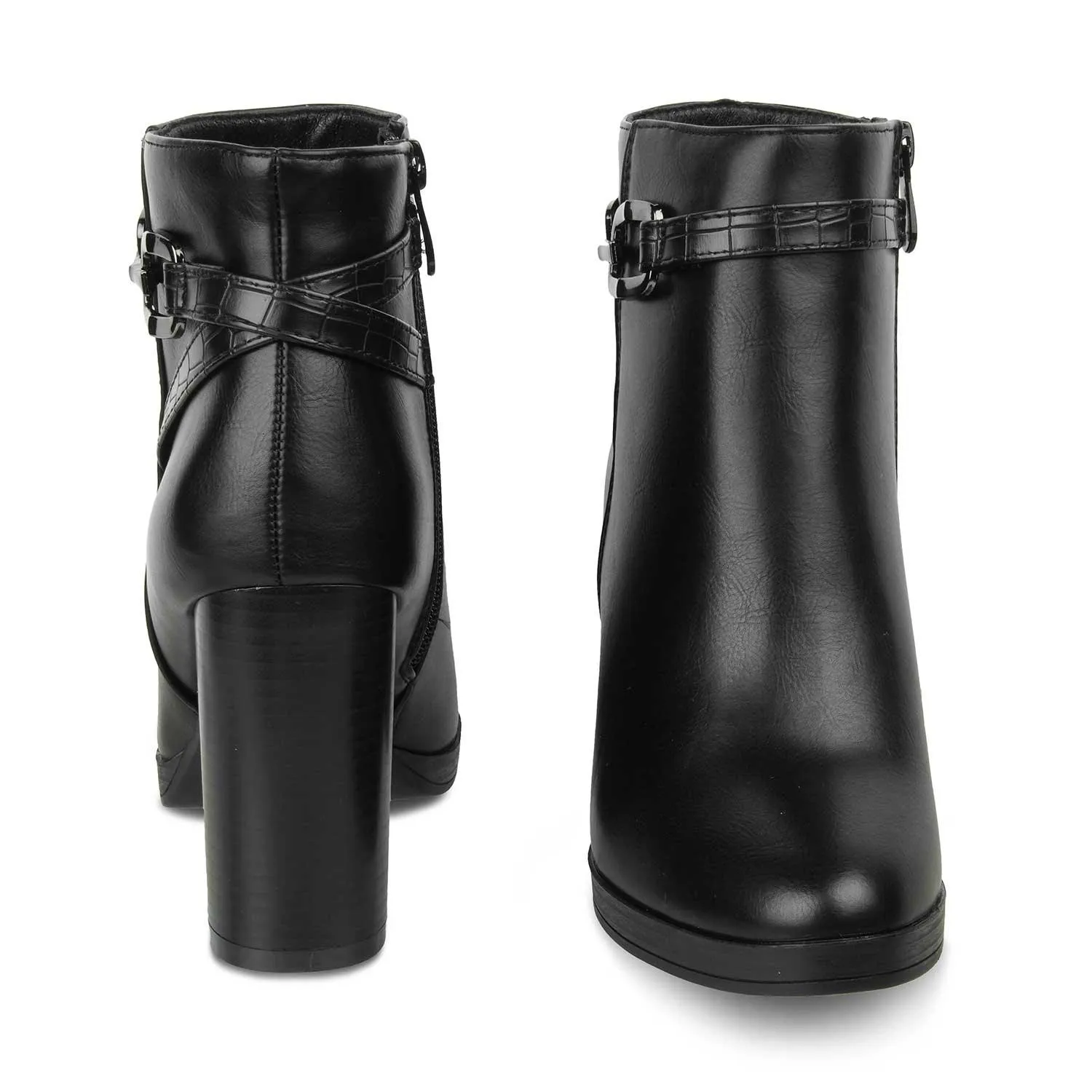 The Paris Black Women's Ankle-length Boots Tresmode