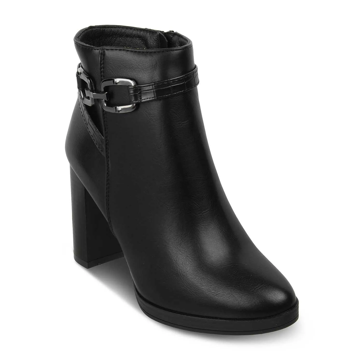 The Paris Black Women's Ankle-length Boots Tresmode