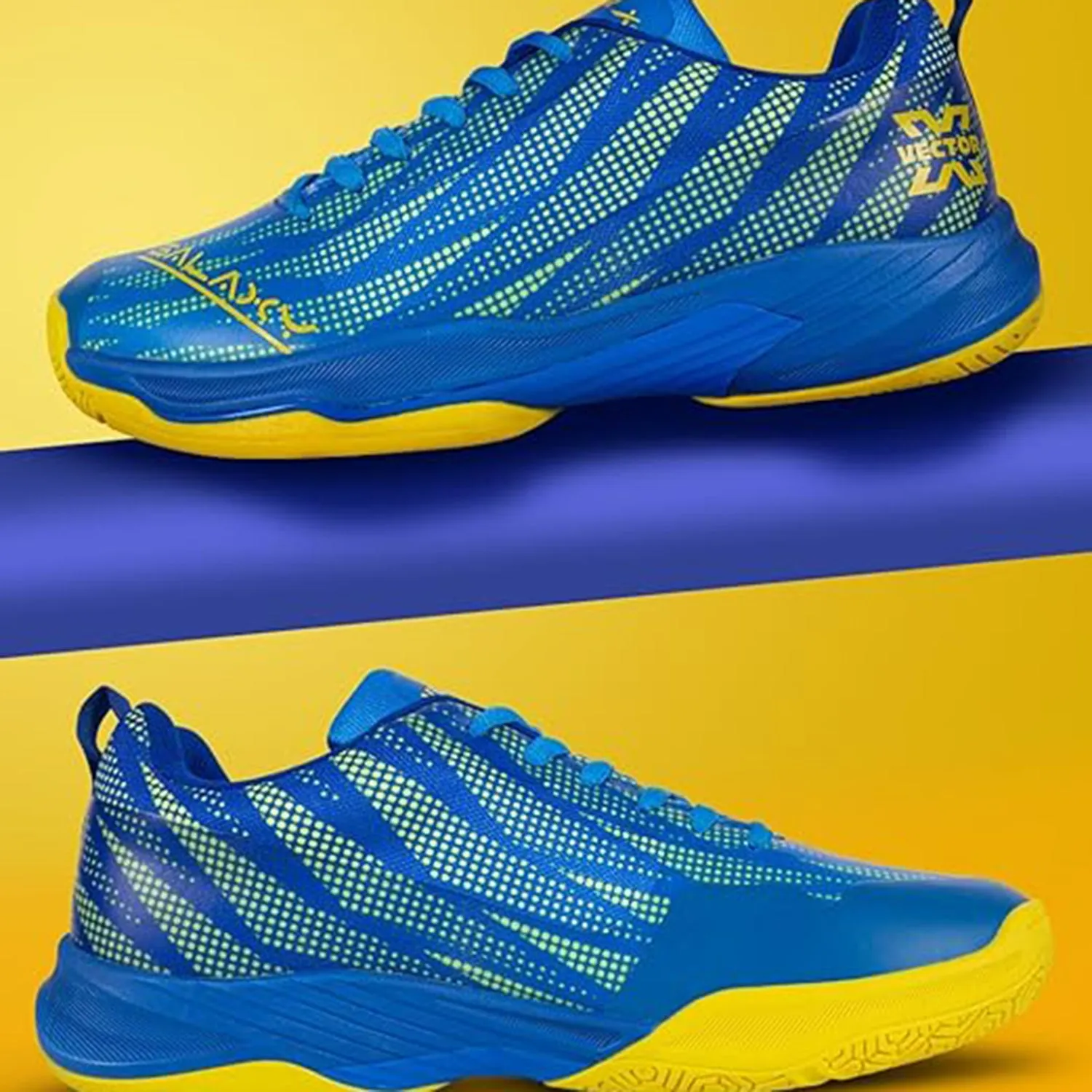 Vector X Galaxy Court Shoe for Badminton– Lightweight, Breathable Mesh, Durable Rubber Outsole, Anti-Slip Grip & Enhanced Comfort