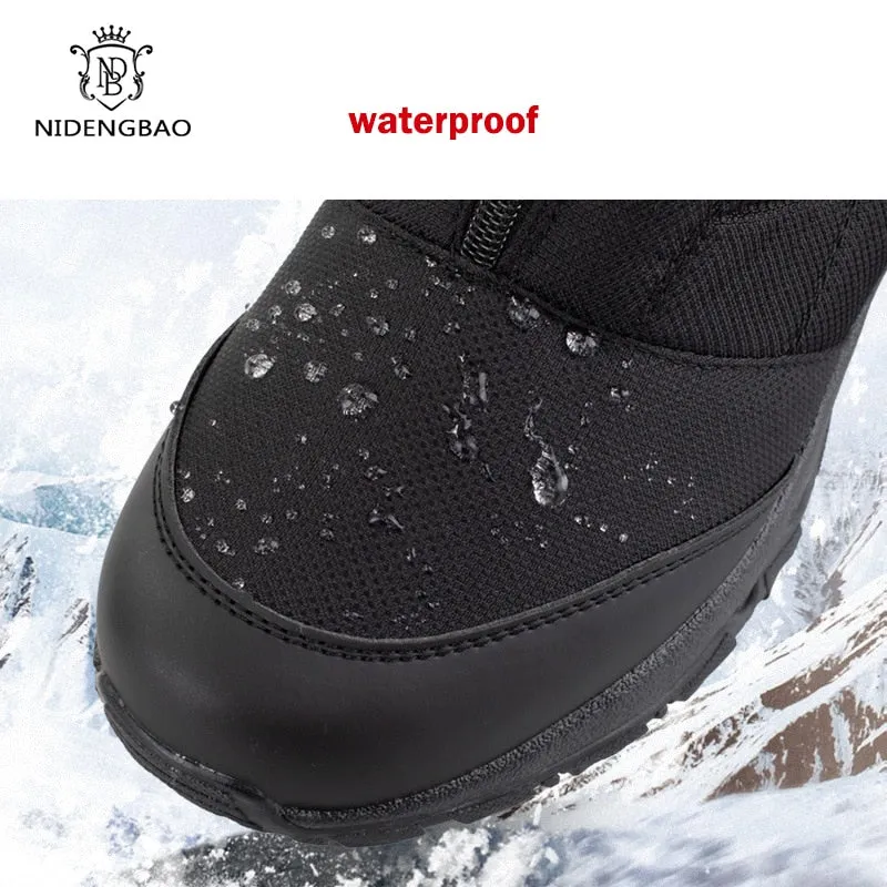 Winter Boots High-top Water-resistant Shoes Male Warm Snow Boots