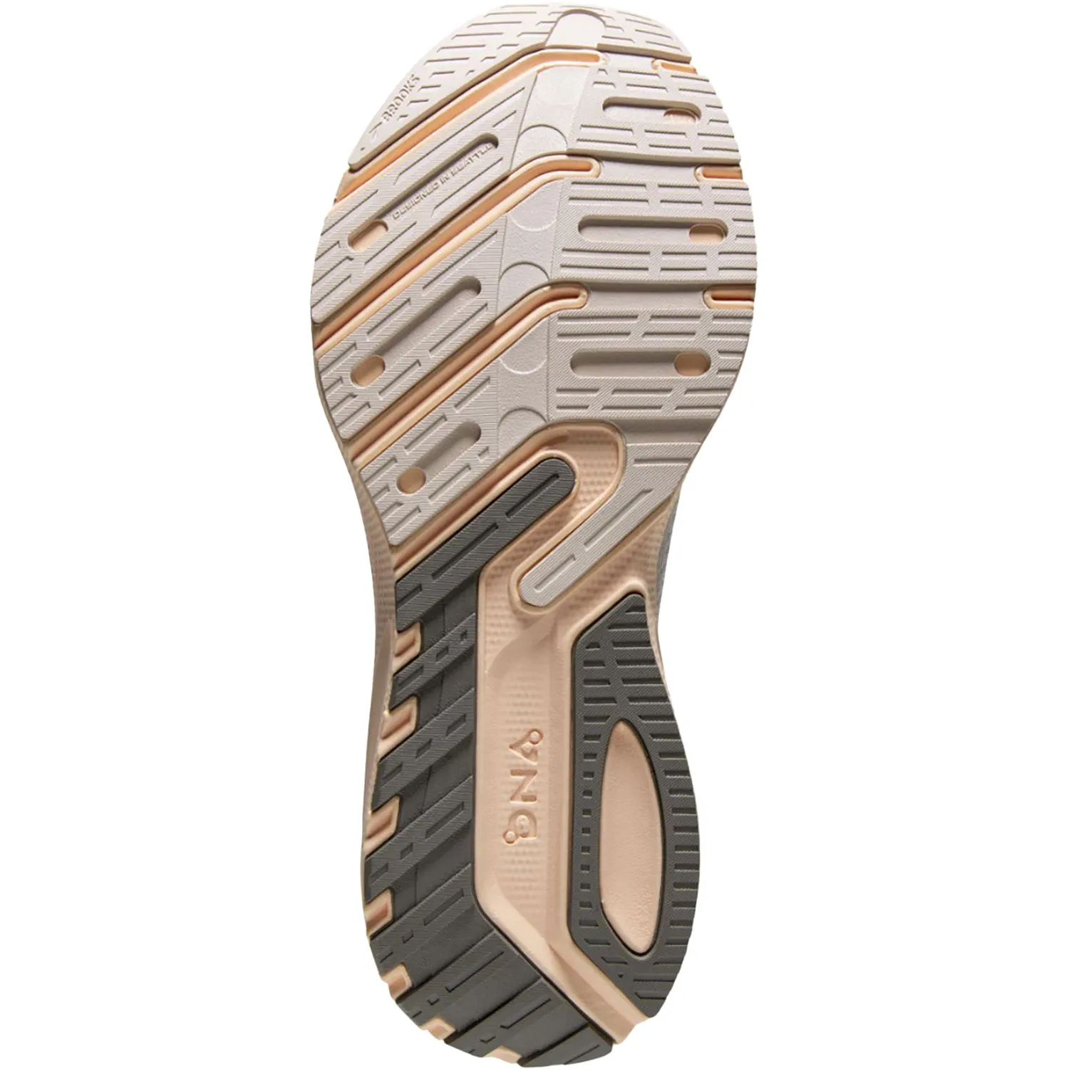 Women's Brooks Launch 10 Grey/Pale Peach Mesh