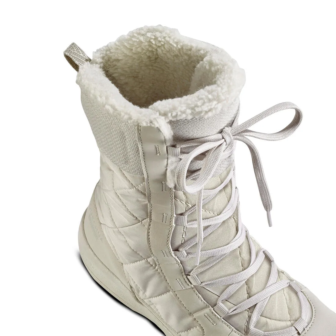 Women's warm waterproof snow boots - SH500 high - lace-up