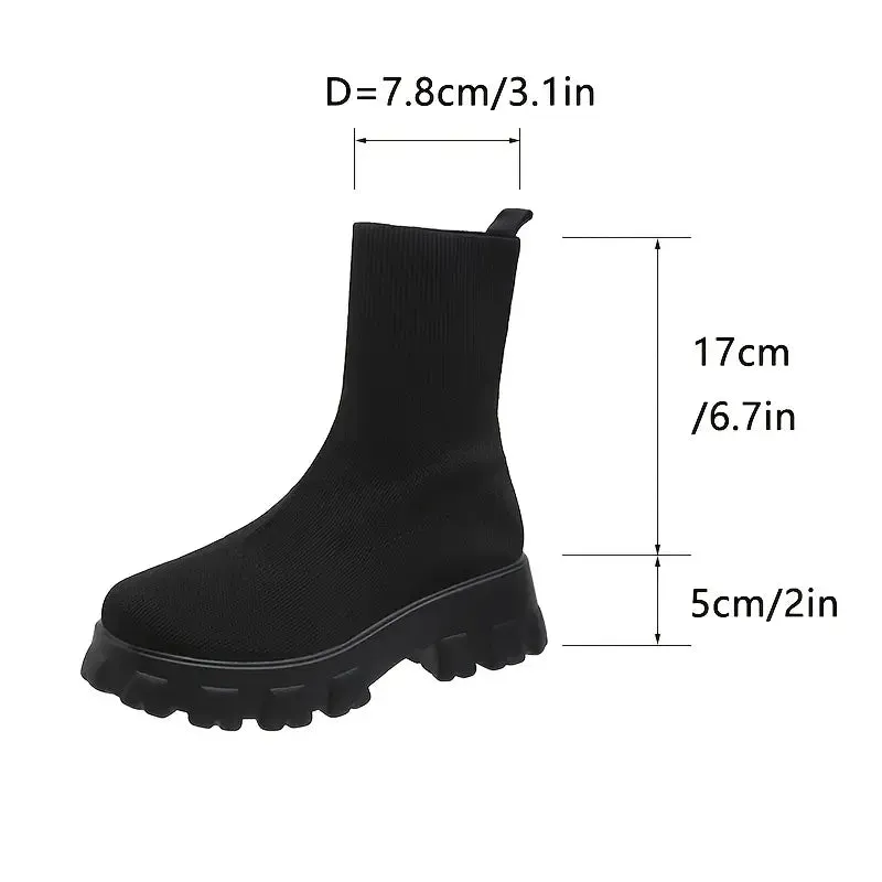 Women's Winter Boots Super Warm Comfortable Stylish Slip On Platform Mid-Calf Shoes