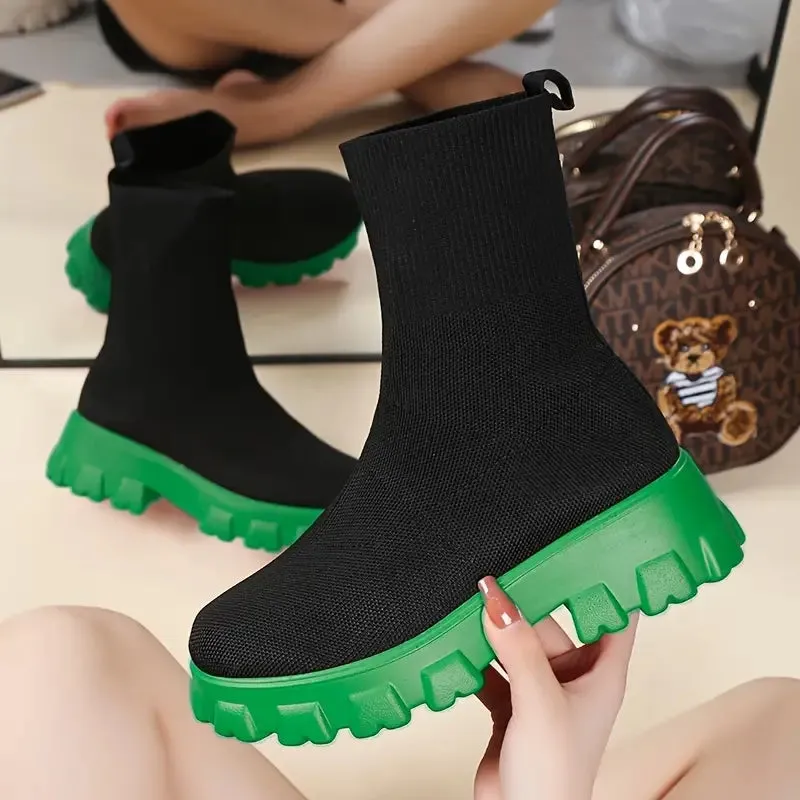 Women's Winter Boots Super Warm Comfortable Stylish Slip On Platform Mid-Calf Shoes